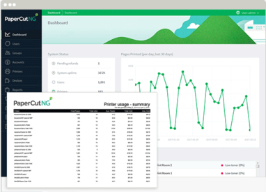 Admin Interface Reports, Papercut MF, Alternative Business Concepts, Kyocera, Epson, Microsoft, VOIP, IT, Arcata, Samoa